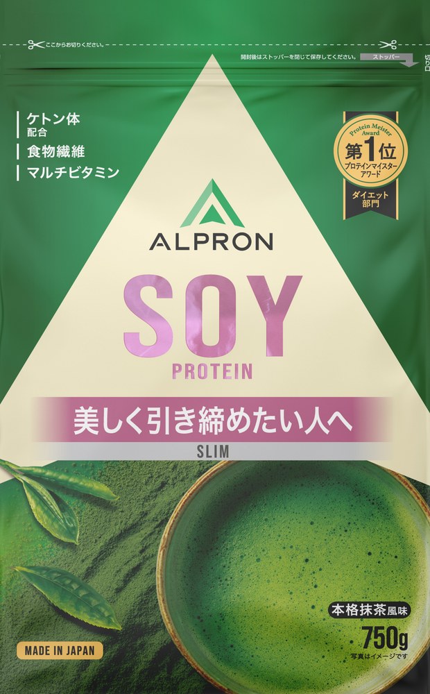 ALPRON SLIM Soy Protein Authentic Matcha, 750 g bag