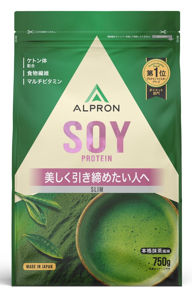 ALPRON SLIM Soy Protein Authentic Matcha, 750 g bag